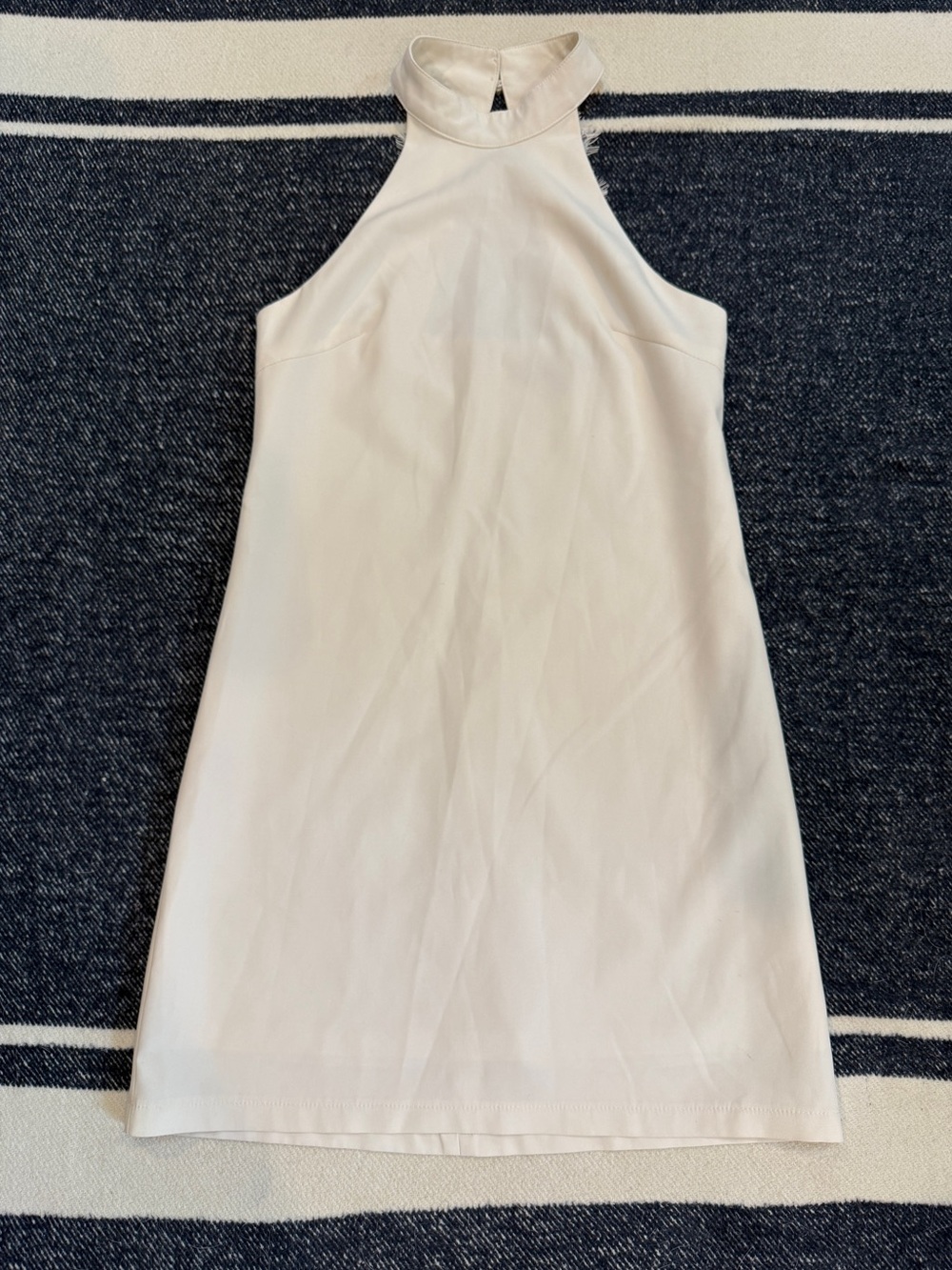 Lulu’s Halter Dress Cut Out Back White Ivory Pref Night Size XS